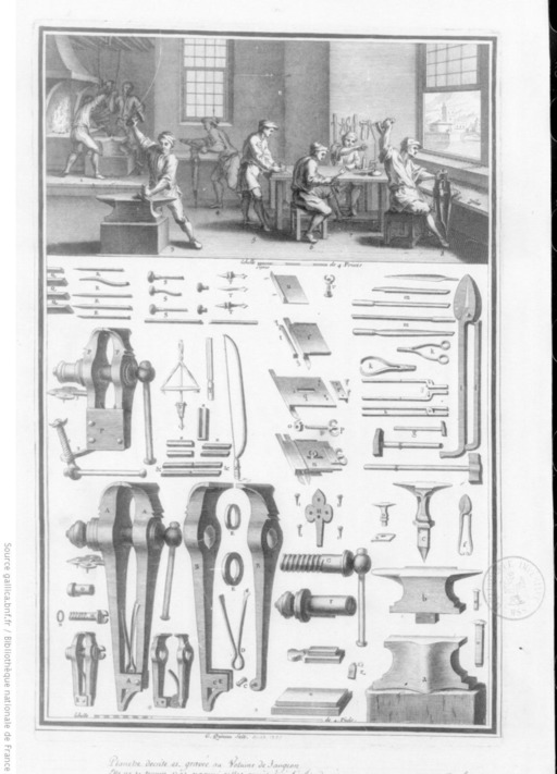 image link-to-jaugeon-bnf-ms-fr-9157-9158-plate-m02-preparing-materials-and-making-counterpunches-sf0.jpg