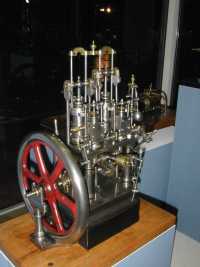 model of a table steam engine at the Henry Ford Museum, 1