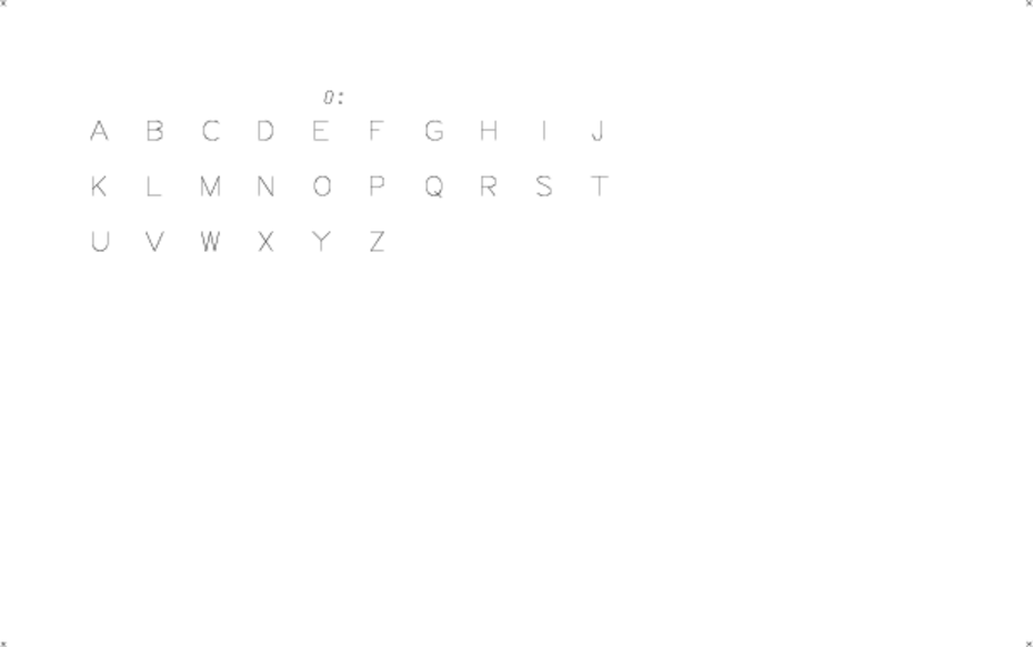 hershey occidental glyphs range 0