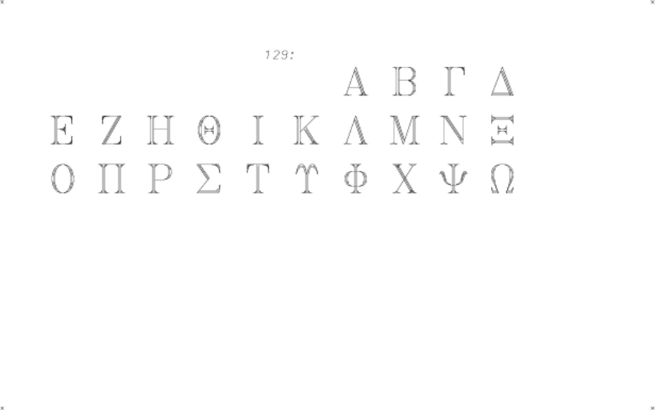 hershey occidental glyphs range 129