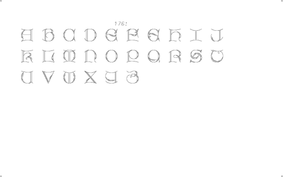 hershey occidental glyphs range 176