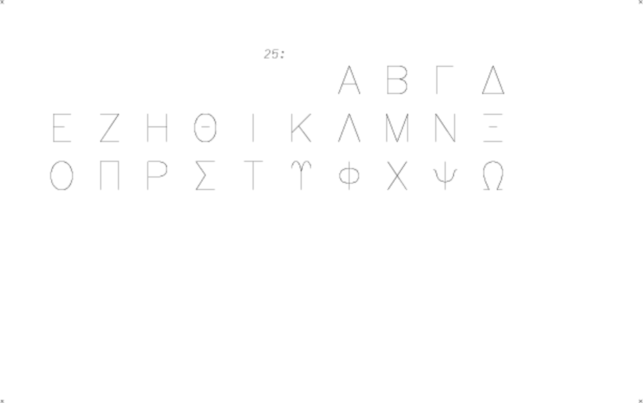 hershey occidental glyphs range 25