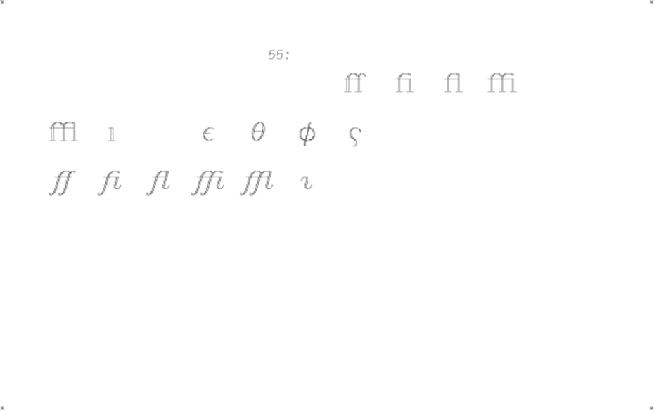 hershey occidental glyphs range 55