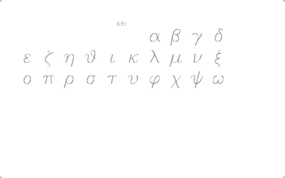 hershey occidental glyphs range 69