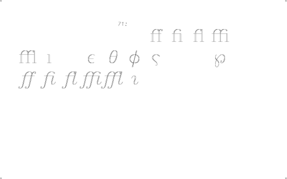 hershey occidental glyphs range 71